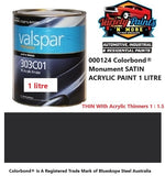 000124 Colorbond® Monument SATIN ACRYLIC Touch Up Paint 1 LITRE