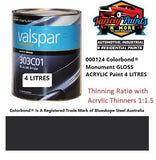 000124 Colorbond® Monument GLOSS ACRYLIC  Touch Up Paint 4 LITRES