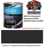 000124 Colorbond® Monument SATIN ACRYLIC Paint 4 LITRES