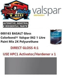 000163 BASALT Gloss Colorbond® Valspar 862 1 Litre Paint Mix 2K Polyurethane