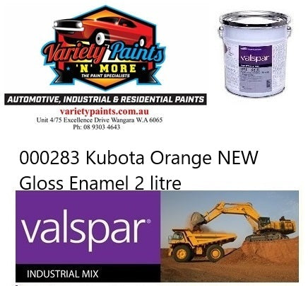 000283 Kubota Orange NEW Gloss Enamel 2 litre