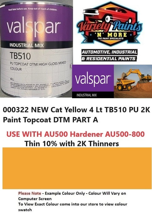 000355 PWC Volvo Yellow 4 Litre 510 PU 2K Paint Topcoat DTM