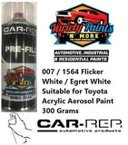007 / 1564 Flicker White / Egret White Suitable for Toyota Acrylic Aerosol Paint 300 Grams