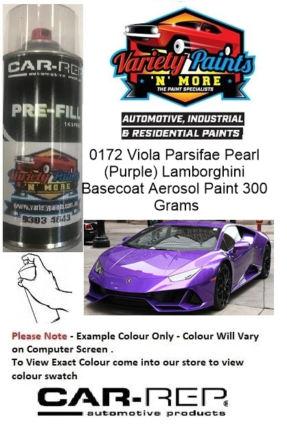 0172 Viola Parsifae Pearl (Purple) Lamborghini Basecoat Aerosol Paint 300 Grams