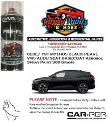 0E0E/ Y9T MYTHOS BLACK PEARL VW/AUDI/SEAT BASECOAT Aerosol Spray Paint 300 Grams