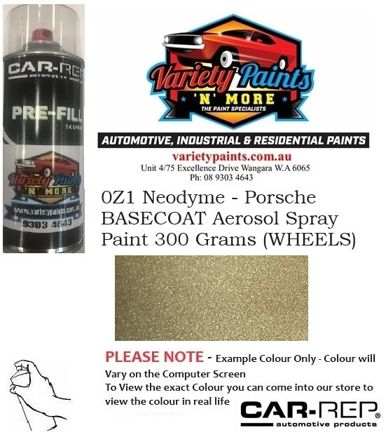 0Z1 Neodyme - Porsche BASECOAT Aerosol Spray Paint 300 Grams (WHEELS)