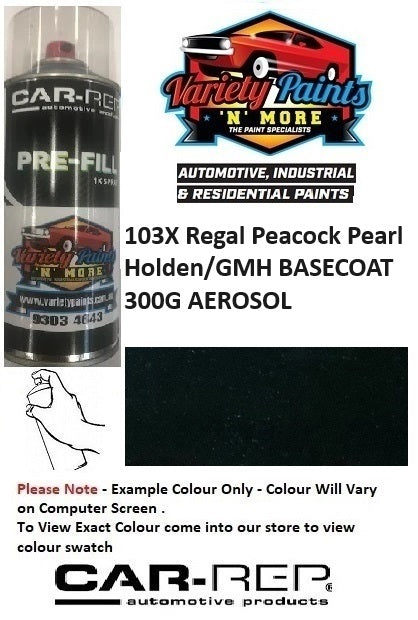 103X Regal Peacock Pearl Holden/GMH BASECOAT 300G AEROSOL