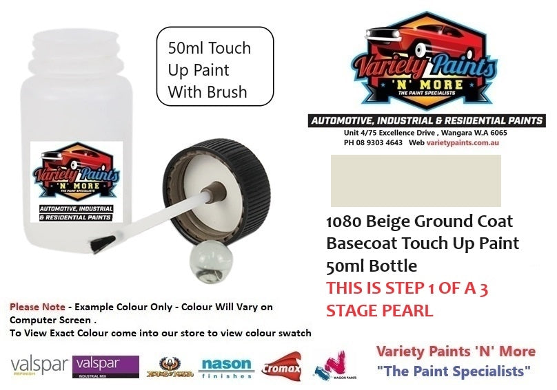 1080 Beige Ground Coat Basecoat Touch Up Paint 50ml Bottle STEP 1