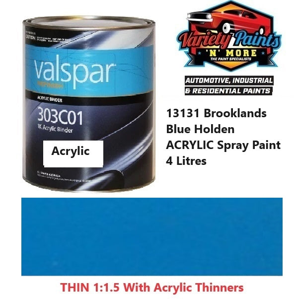 13131 Brooklands Blue Holden ACRYLIC Spray Paint 4 Litres