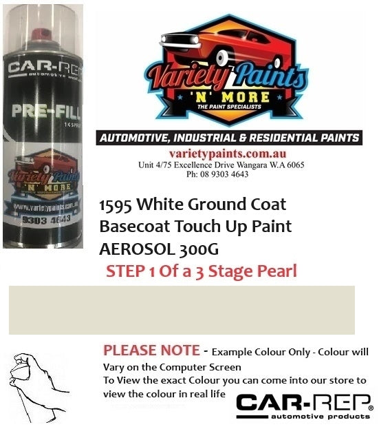 1595 White Ground Coat Basecoat Touch Up Paint AEROSOL