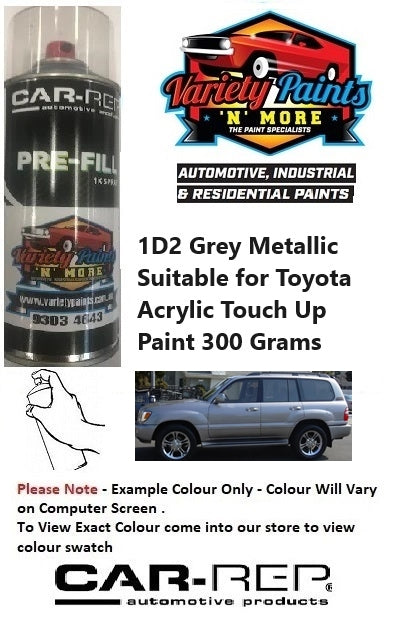 1D2 Grey Metallic Suitable for Toyota Acrylic Touch Up Paint 300 Grams 2IS 42A