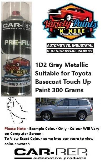 1D2 Grey Metallic Suitable for Toyota Standard Touch Up Paint 300 Grams