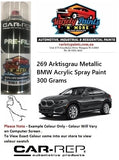 269 Arktisgrau Metallic BMW Acrylic Spray Paint 300 Grams