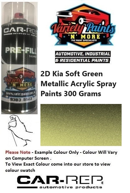 2D SOFT GREEN METALLIC KIA 303 ACRYLIC Spray Paint 300G