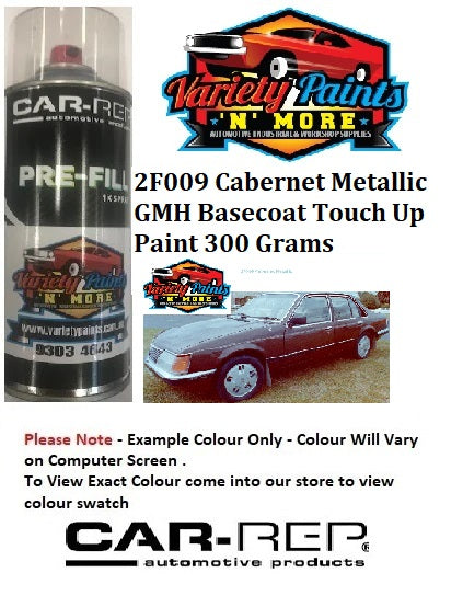 2F009 Cabernet Metallic GMH Basecoat Touch Up Paint 300 Grams