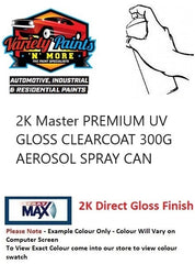 2K Master PREMIUM UV GLOSS CLEARCOAT 300G AEROSOL SPRAY CAN ** SEE NOTES