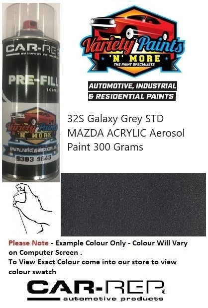 32S Galaxy Grey STD MAZDA ACRYLIC Aerosol Paint 300 Grams