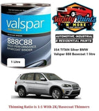 354 TITAN Silver BMW Valspar 888 Basecoat 1 litre