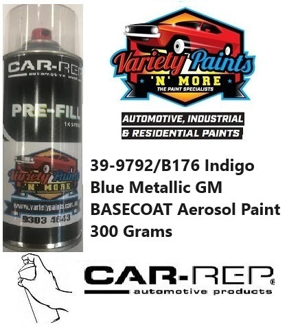 39-9792/B176 Indigo Blue Metallic GM BASECOAT Aerosol Paint 300 Grams