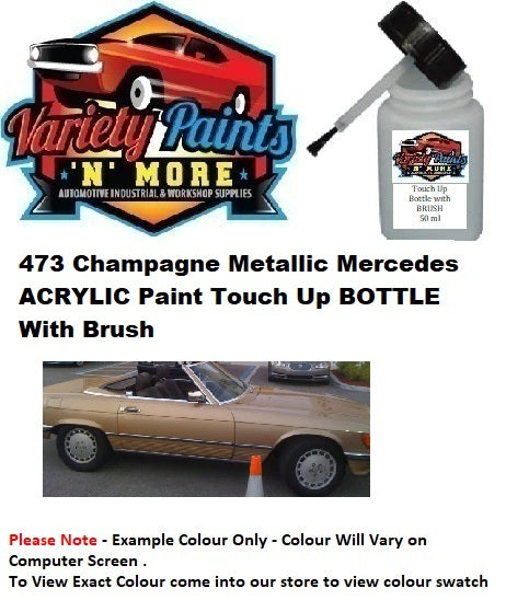 473 Champagne Metallic Mercedes Acrylic Touch Up Bottle 50ml with Brush