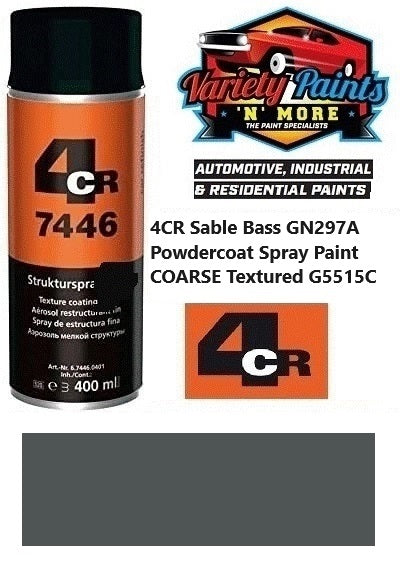 4CR Sable Bass GN297A Powdercoat Spray Paint COARSE Textured G5515C
