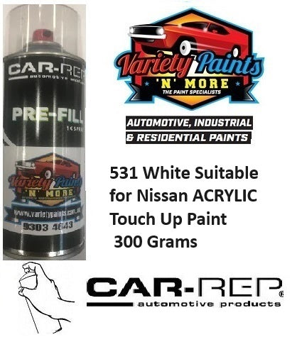 531 White Suitable for Nissan ACRYLIC Touch Up Paint 300 Grams