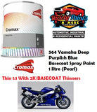 564 Yamaha Deep Purplish Blue Basecoat Spray Paint 1 litre (Pearl)