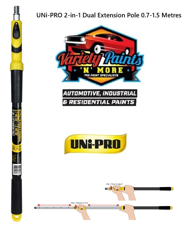UNi-PRO 2-in-1 Dual Extension Pole 0.7-1.5 Metres