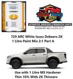 729 ARC White Isuzu Debeers 2K 1 Litre Paint Mix 2:1 Part A