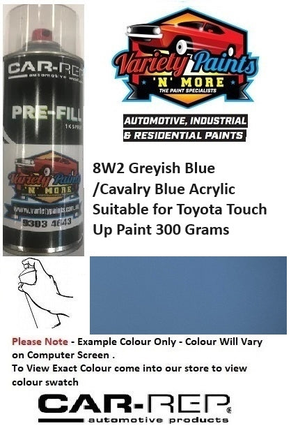 8W2 Greyish Blue/Cavalry Blue Acrylic Suitable for Toyota Touch Up Paint 300 Grams
