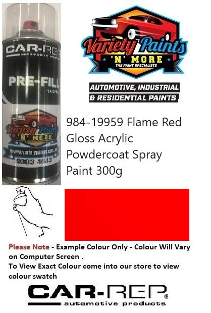 984-19959 Flame Red Gloss Acrylic Powdercoat Spray Paint 300g