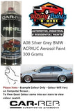A08 Silver Grey BMW ACRYLIC Aerosol Paint 300 Grams