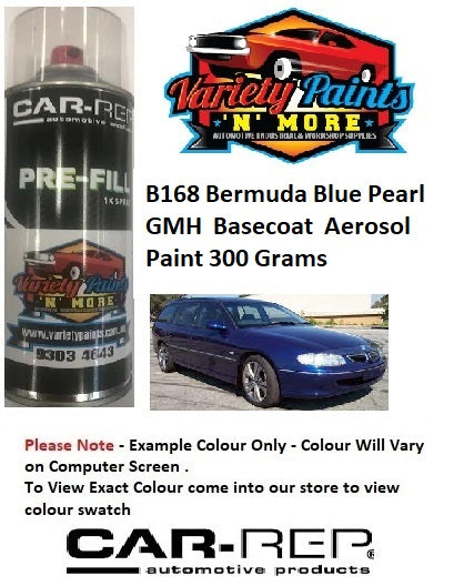 B168 Bermuda Blue Pearl GMH  Basecoat  Aerosol Paint 300 Grams 4IS 67A