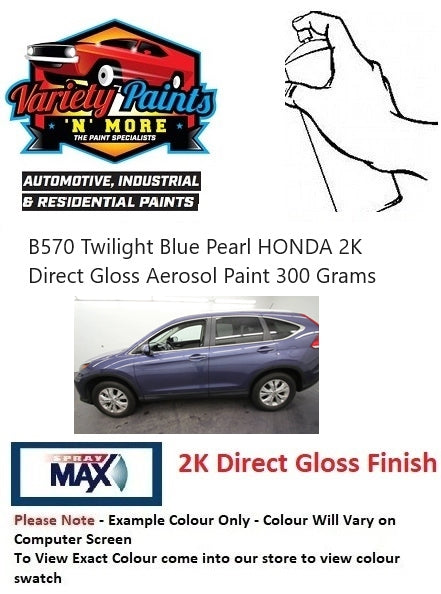 B570 Twilight Blue Pearl HONDA 2K Direct Gloss Aerosol Paint 300 Grams