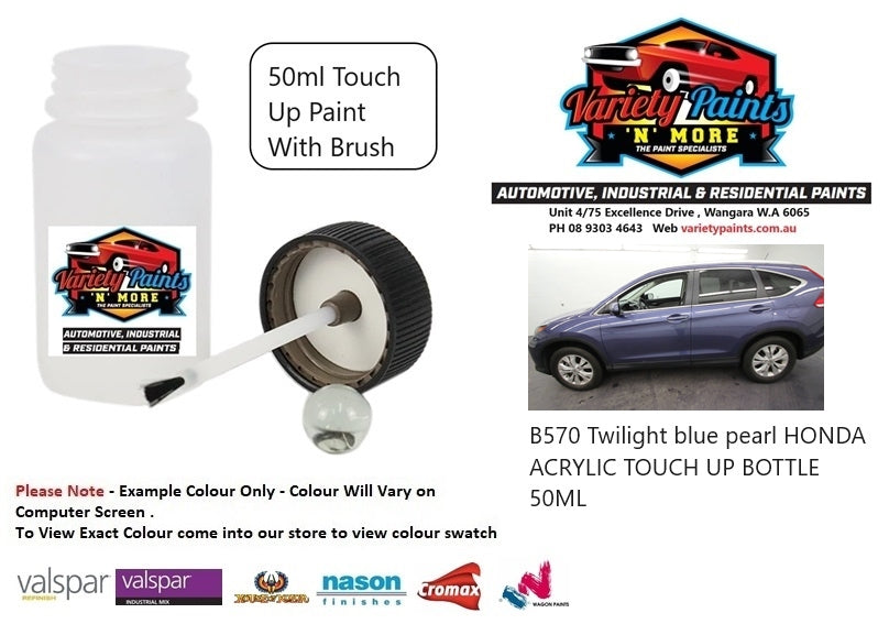 B570 Twilight blue pearl HONDA ACRYLIC TOUCH UP BOTTLE 50ML