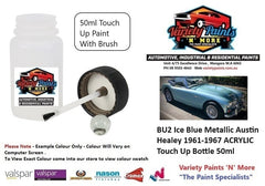 BU2 Ice Blue Metallic Austin Healey 1961-1967 ACRYLIC Touch Up Bottle 50ml