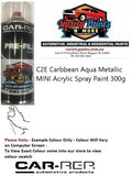 C2E Carbbean Aqua Metallic MINI Acrylic Spray Paint 300g 1IS 107