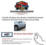 C349 OR 349 Alpine Rain Metallic /LASURITBLAU Metallic Suitable for Mercedes 2K Direct Gloss