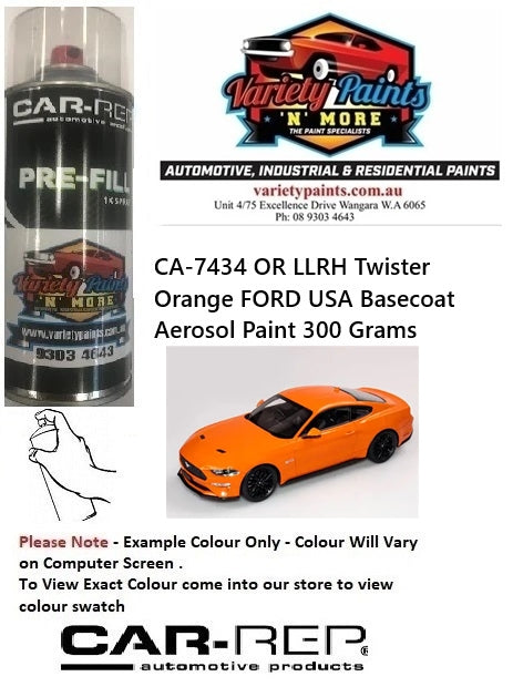 CA-7434 OR LLRH Twister Orange FORD USA Basecoat Aerosol Paint 300 Grams