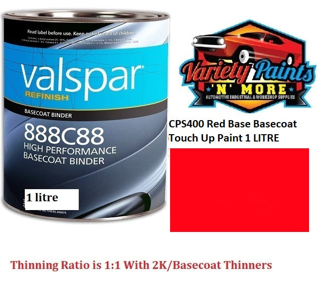 CPS400 Red Base Basecoat Touch Up Paint 1 LITRE