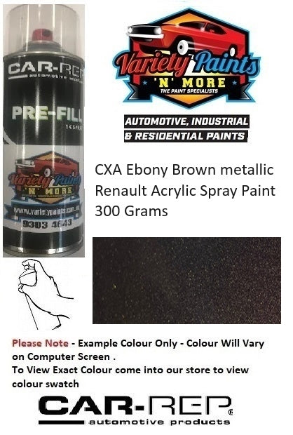CXA Ebony Brown metallic Renault Acrylic Spray Paint 300 Grams