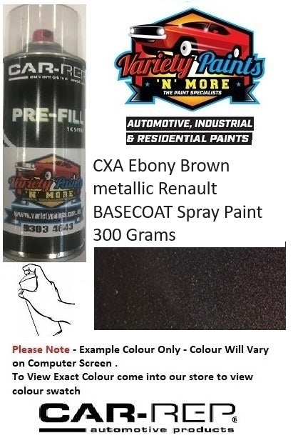 CXA Ebony Brown metallic Renault BASECOAT Spray Paint 300 Grams