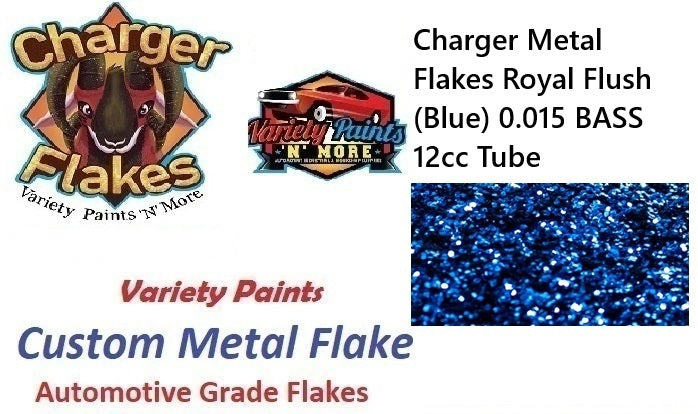 Charger Metal Flakes Royal Flush (Blue) 0.015 BASS 12cc Tube