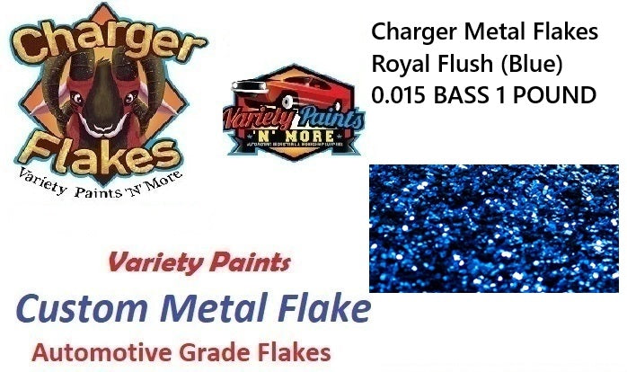 Charger Metal Flakes Royal Flush (Blue) 0.015 BASS 1 POUND 450 grams