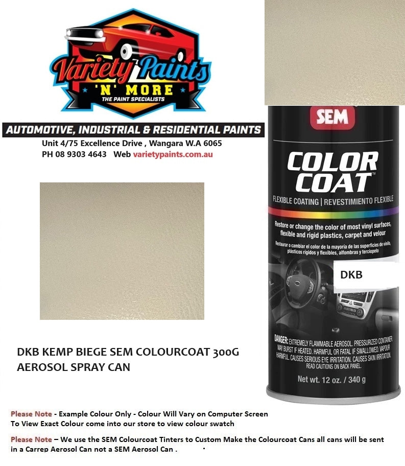 DKB KEMP BIEGE SEM COLOURCOAT 300G AEROSOL SPRAY CAN