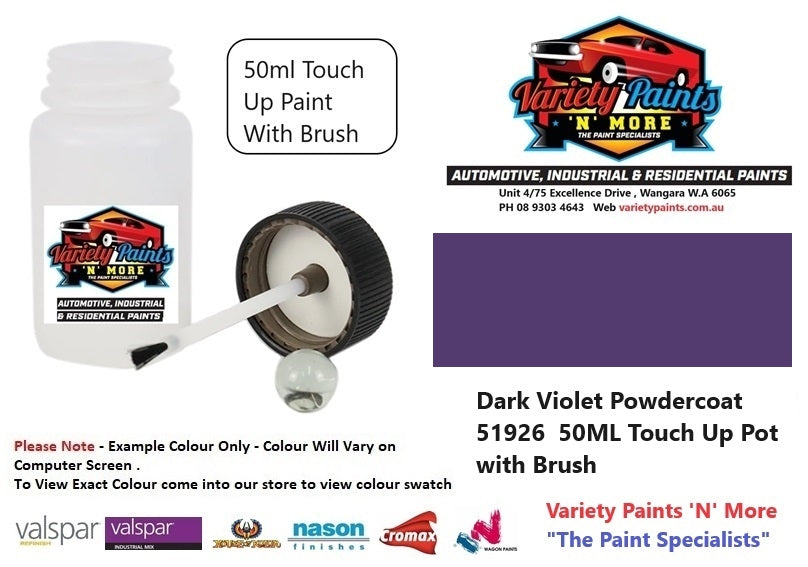 Dark Violet Powdercoat 51926  50ML Touch Up Pot with Brush