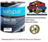 E1508 Simmons Gold Wheel Paint Colour Basecoat 2 Litres