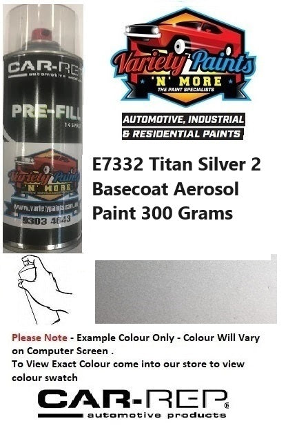 E7332 Titan Silver 2 Basecoat Aerosol Paint 300 Grams