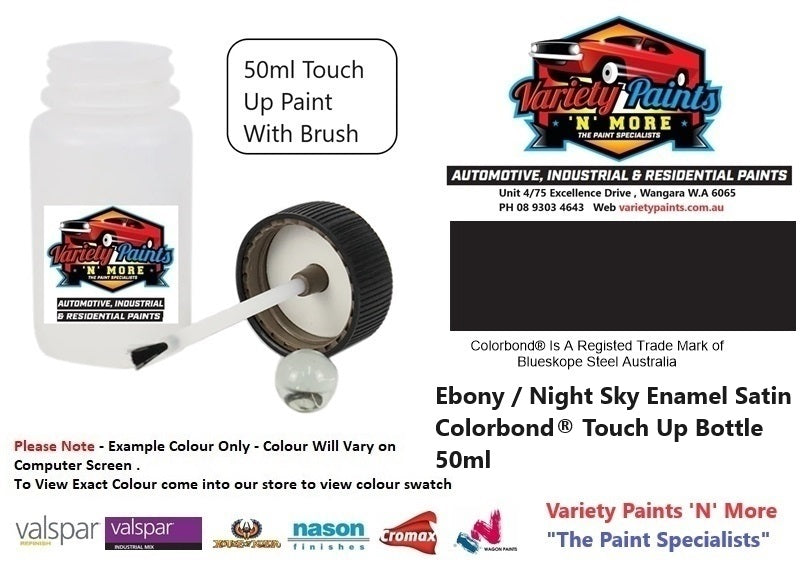 Ebony / Night Sky Enamel Satin Colorbond® Touch Up Bottle 50ml