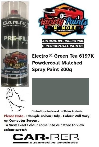 Electro® Green Tea 6197K  Powdercoat Matched Spray Paint 300g 2IS 53A